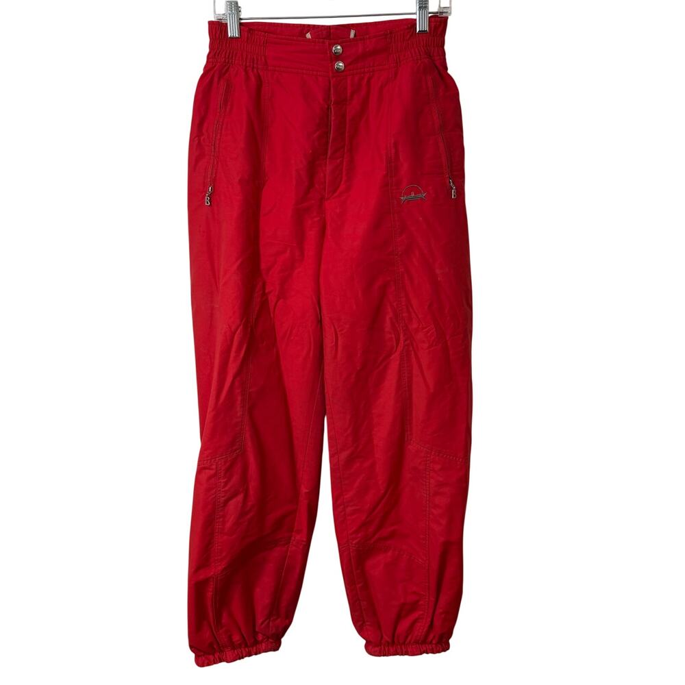 Bogner Women's Vintage Snow Pants Ski Mountain Red 12 Retro Funky‎